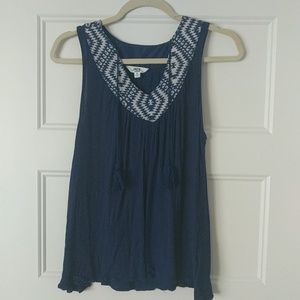 Royal blue flowy top